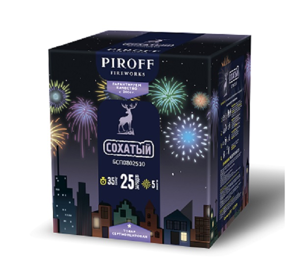 Фейерверк Сохатый 1*25 Пирофф БСП0802510