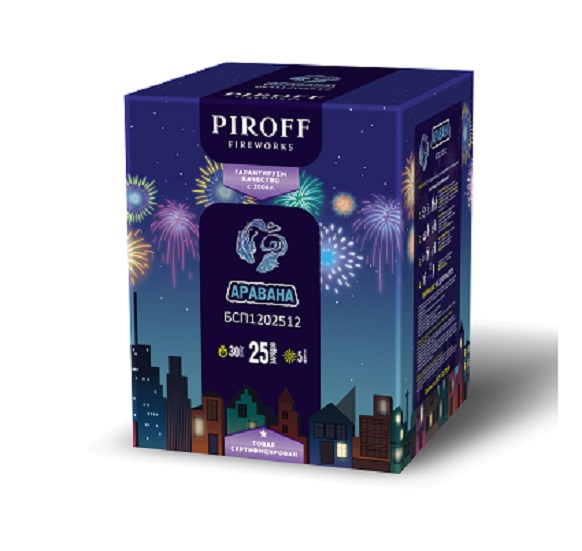 Фейерверк Аравана 1.2*25 Пирофф БСП1202512