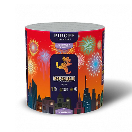 Фонтан пиротехнический Карандаш Пирофф Ф422 2 метра 120 секунд