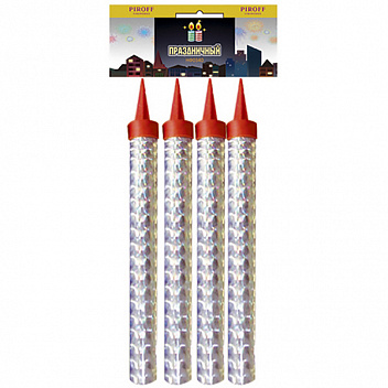 Фонтан настольный Праздничный - серебро 4шт Пирофф НФ11