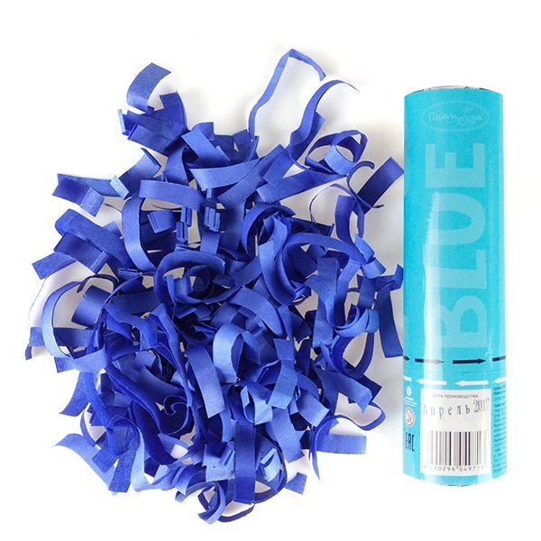 Пневмохлопушка Голубое конфетти 20 см 1 шт 6049713