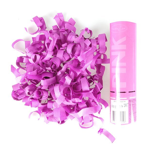 Пневмохлопушка Розовое конфетти 20 см 1 шт 6049706