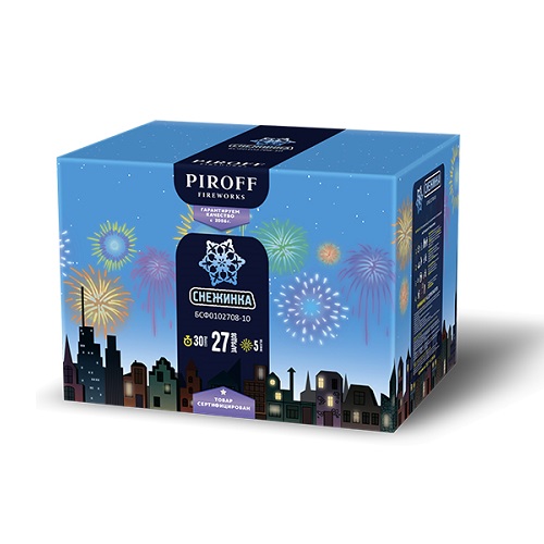 Фейерверк Снежинка 0.8-1*27 Пирофф БСФ0102708-10