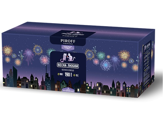 Фейерверк Весна любви 1*190 Пирофф БСП0319010