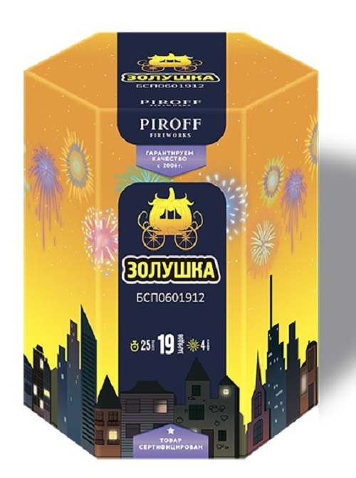Фейерверк Золушка 1.2*19 Пирофф БСП1101912