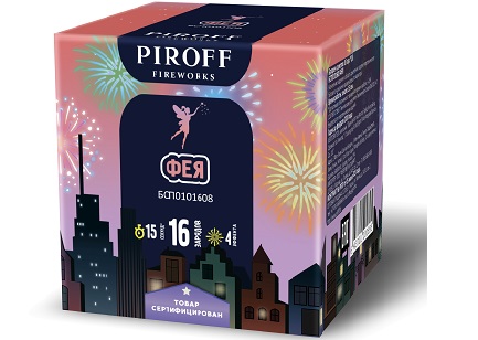 Фейерверк Фея 0,8*16 Пирофф БСП0101608