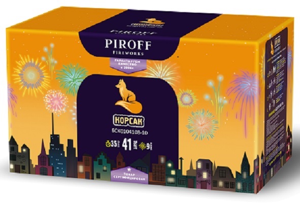 Фейерверк Корсак 0.8-1*41 Пирофф БСК0104108-10