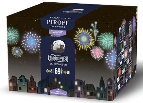 Фейерверк Эйфория 0.8-1*69 Пирофф БСП0306908