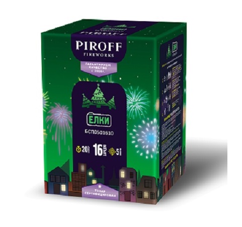 Фейерверк Ёлки 1*16 Пирофф БСП0501610