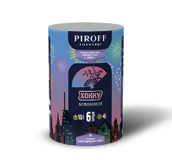 Фейерверк-фонтан Хокку 1*6 Пирофф БСФ0100610