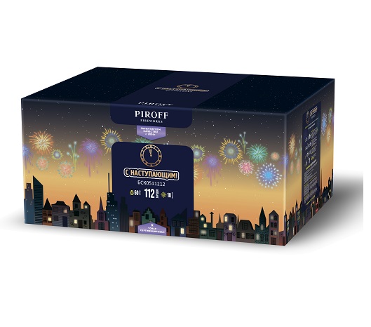 Фейерверк С Наступающим 1.2*112 Пирофф БСК0711212 