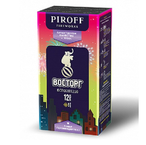 Фейерверк Восторг 1*12 Пирофф БСП0301210 
