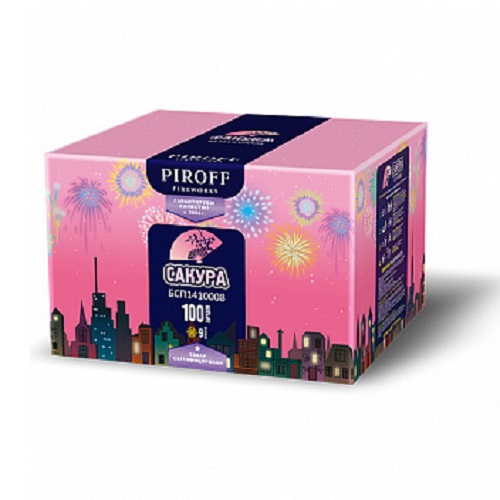 Фейерверк Сакура 0.8*100 Пирофф БСП1710008
